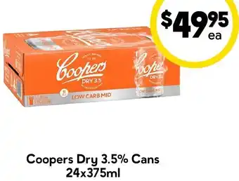 Drakes Coopers Dry 3.5% Cans offer