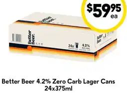 Drakes Better Beer 4.2% Zero Carb Lager Cans offer