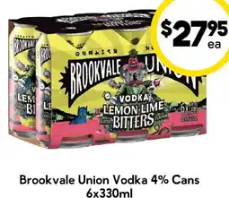 Drakes Brookvale Union Vodka 4% Cans offer
