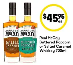 Drakes Real McCoy Buttered Popcorn or Salted Caramel Whiskey offer