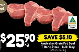 Drakes Australian Grain Fed Beef T-Bone Steak - Bulk Tray offer
