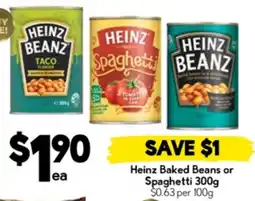 Drakes Heinz Baked Beans or Spaghetti offer