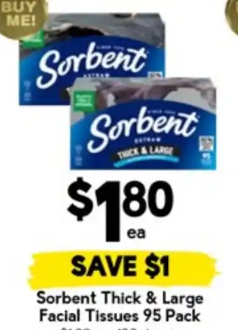 Drakes Sorbent Thick & Large Facial Tissues offer