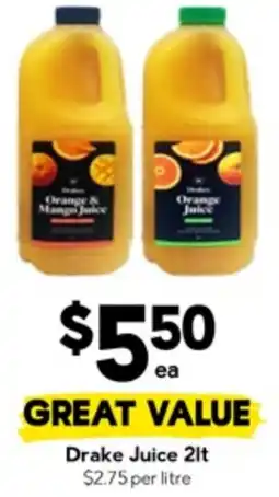 Drakes Drake Juice offer