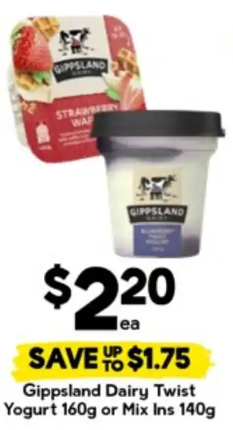 Drakes Gippsland Dairy Twist Yogurt offer
