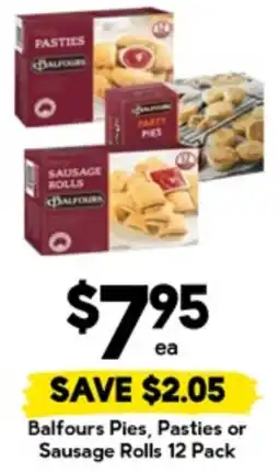 Drakes Balfours Pies, Pasties or Sausage Rolls offer