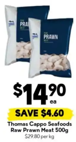 Drakes Thomas Cappo Seafoods Raw Prawn Meat offer