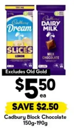 Drakes Cadbury Block Chocolate offer