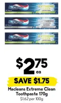 Drakes Macleans Extreme Clean Toothpaste offer