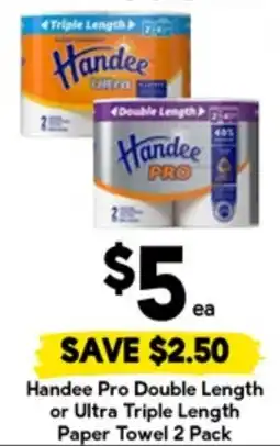 Drakes Handee Pro Double Length or Ultra Triple Length Paper Towel offer