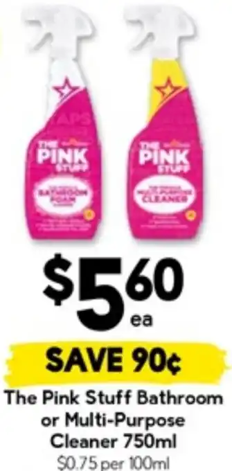 Drakes The Pink Stuff Bathroom or Multi-Purpose Cleaner offer
