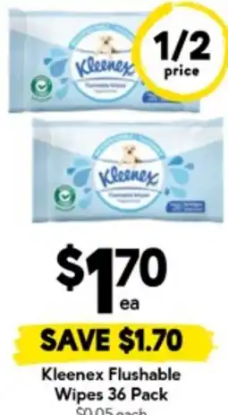 Drakes Kleenex Flushable Wipes offer