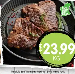 Spudshed Parkfield Beef Premium Yearling T-Bone Value Pack offer