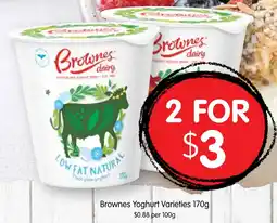 Spudshed Brownes Yoghurt Varieties offer