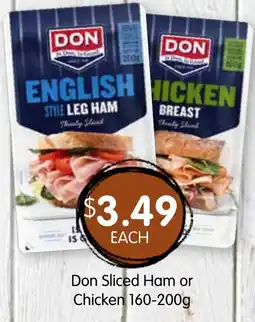 Spudshed Don Sliced Ham or Chicken offer