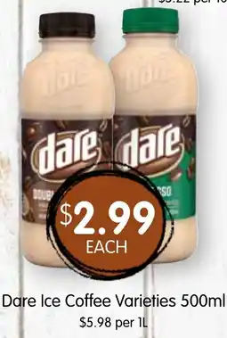 Spudshed Dare Ice Coffee Varieties offer