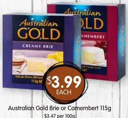 Spudshed Australian Gold Brie or Camembert offer