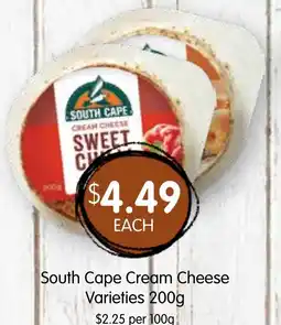 Spudshed South Cape Cream Cheese Varieties offer