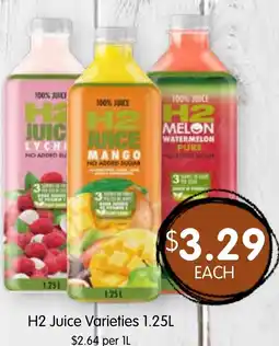 Spudshed H2 Juice Varieties offer