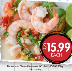 Spudshed Fisherman's Choice Prawn Meat Cooked offer