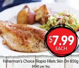Spudshed Fisherman's Choice Tilapia Fillets Skin On offer