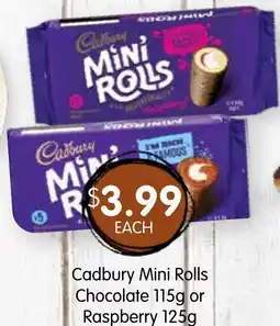 Spudshed Cadbury Mini Rolls Chocolate or Raspberry offer
