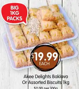 Spudshed Akee Delights Baklava Or Assorted Biscuits offer