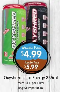 Spudshed Oxyshred Ultra Energy offer