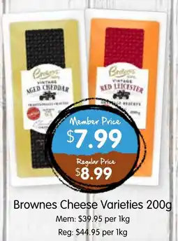 Spudshed Brownes Cheese Varieties offer