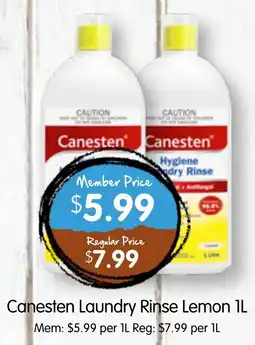Spudshed Canesten Laundry Rinse Lemon offer