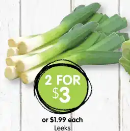 Spudshed Leeks offer