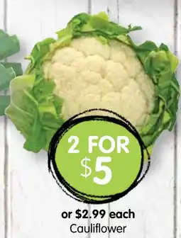 Spudshed Cauliflower offer