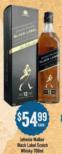 Spudshed Johnnie Walker Black Label Scotch Whisky offer