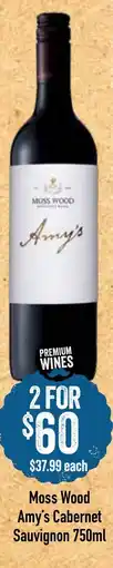 Spudshed Moss Wood Amy's Cabernet Sauvignon offer