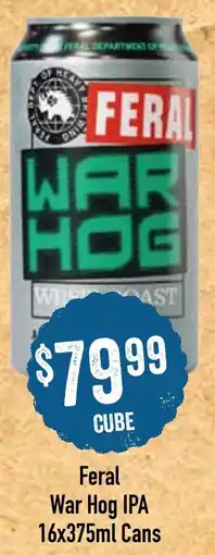 Spudshed Feral War Hog IPA offer