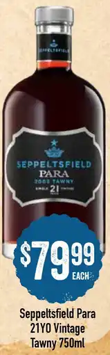 Spudshed Seppeltsfield Para 21YO Vintage Tawny offer