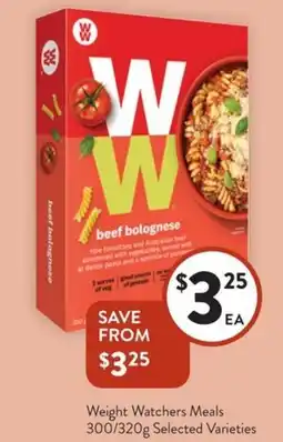 Foodworks Weight Watchers Meals offer