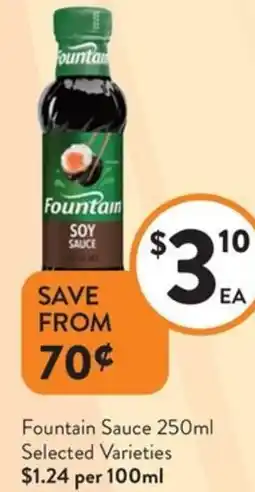 Foodworks Fountain Sauce offer
