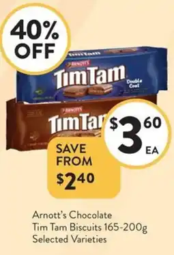 Foodworks Arnott's Chocolate Tim Tam Biscuits offer