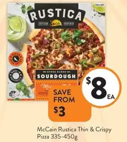 Foodworks McCain Rustica Thin & Crispy Pizza offer