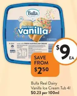 Foodworks Vanilla Ice Cream Tub offer