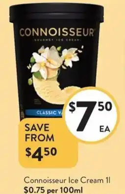Foodworks Connoisseur Ice Cream offer