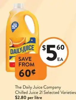 Foodworks The Daily Juice Company Chilled Juice offer