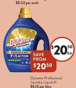 Foodworks Dynamo Professional Laundry Liquid offer