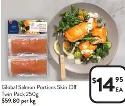 Foodworks Global Salmon Portions Skin Off Twin Pack offer