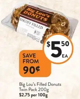 Foodworks Big Lou's Filled Donuts Twin Pack offer