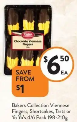 Foodworks Bakers Collection Viennese Fingers, Shortcakes, Tarts or Yo Yo's offer