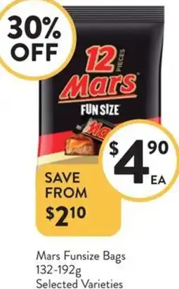 Foodworks Mars Funsize Bags offer