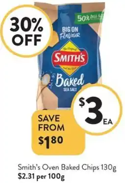Foodworks Smith's Oven Baked Chips offer