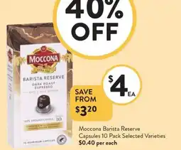 Foodworks Moccona Barista Reserve offer